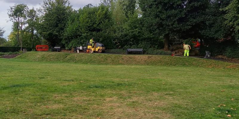 Renovated paths in the park